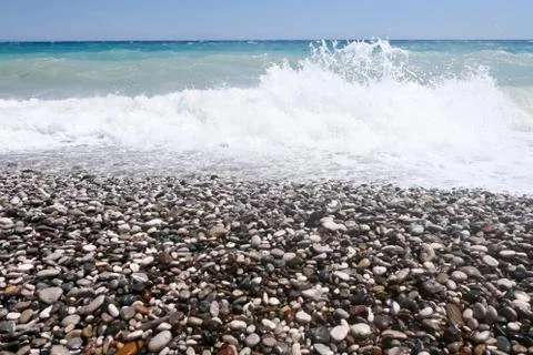 Stormy beach Stock Photos