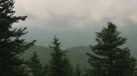 Stormy Blue Ridge Mountain View Video stock 12719097