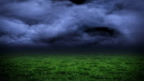 Stormy clouds and green grass. Stock Footage 74106574