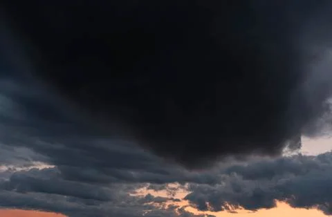 Stormy clouds and sunset Stock Photos