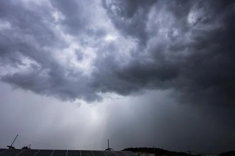 Stormy Clouds An Approaching Thunderstorm Stock Photos