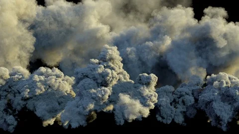 Stormy clouds building at sunset, alpha matted. Stock Footage 88145518