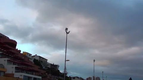 Stormy clouds darken the sky before rain Stock Footage 37114104