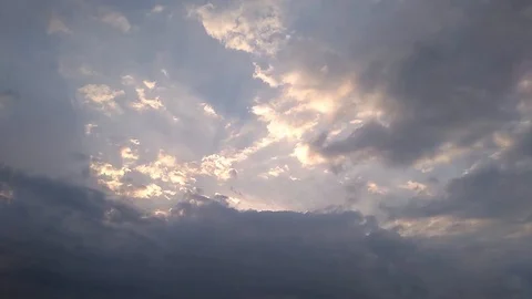 Stormy clouds - dramatic sky Video stock 93155867