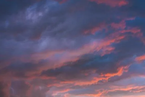 Stormy clouds in dramatic sky Stock Photos