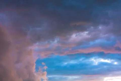 Stormy clouds in dramatic sky Stock Photos