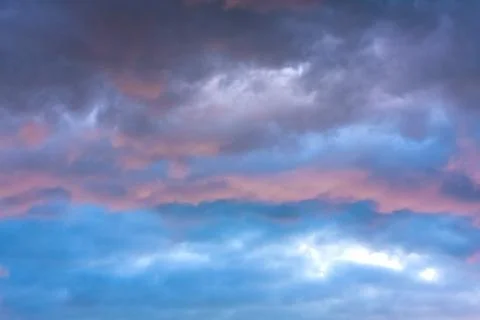 Stormy clouds in dramatic sky Stock Photos