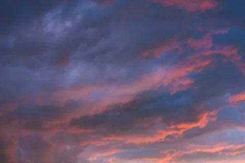 Stormy clouds in dramatic sky Stock Photos