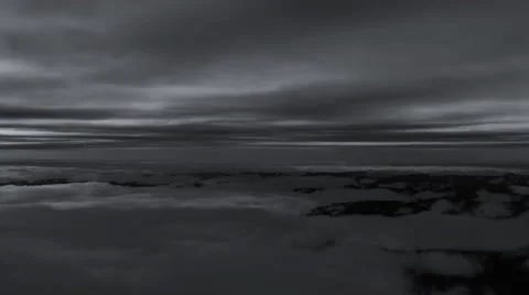 Stormy clouds drift past above and below. Vidéo 62389345