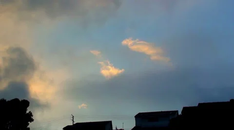 Stormy clouds during the rainy winter in southern Stock Footage 37113922