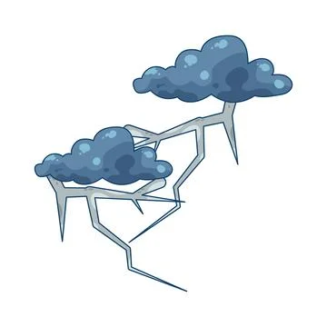Stormy clouds with lightning イラスト素材