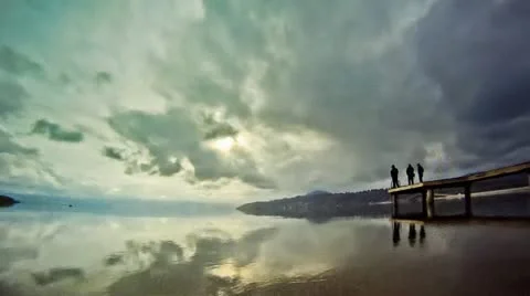 Stormy Clouds Move Across the Landscape Stock Footage 12527469