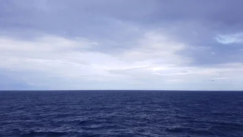 Stormy clouds over dark ocean ready for raining Stock Footage 82463418
