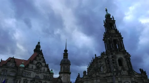 Stormy clouds over Dresden Stock Footage 51136092