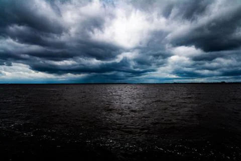 Stormy Clouds Over St Johns River Stock Photos