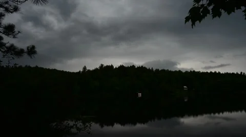 Stormy Clouds Rolling in Timelapse - Adirondacks Stock Footage 27416654
