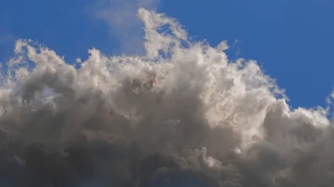 The stormy clouds shined from below with the sun Stock Footage 112657532