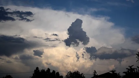 Stormy clouds at sunset Stock Footage 112544944