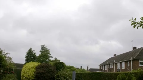 Stormy clouds in a time-lapse at evening Stock Footage 132837493