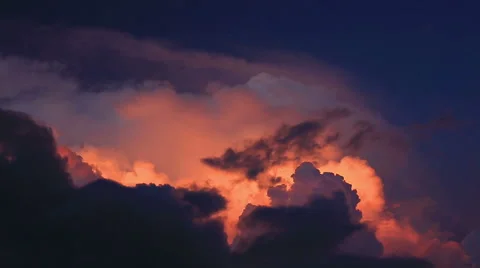 Stormy clouds time lapse. Stock Footage 55344935