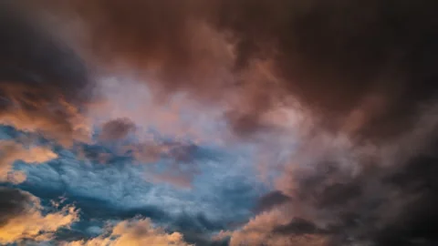 Stormy clouds, timelapse Video stock 178609785
