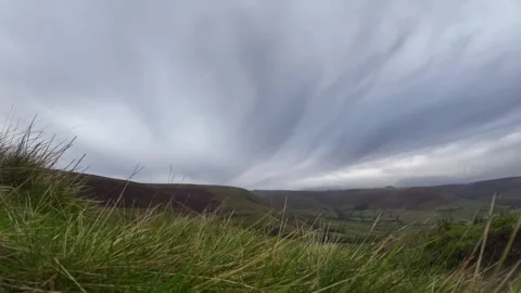 Stormy clouds timelapse Stockbeeldmateriaal 258338604