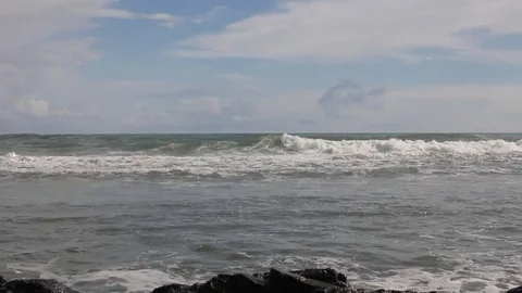 Stormy coast Stock Footage 72980335