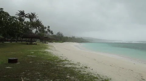 Stormy conditions on a remote beach Stock Footage 50301782