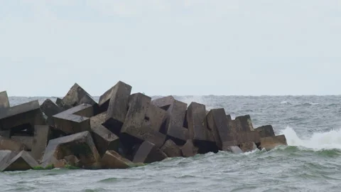 Stormy dangerous sea Stock Footage 200836812