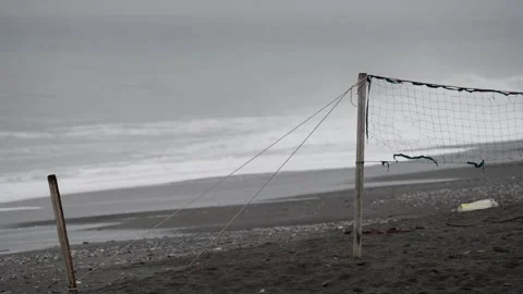Stormy day in a beach Stock Footage 143963964