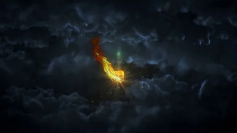 Stormy Flame  Stock Footage 77265107