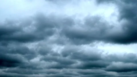 Stormy Gray Dark Clouds, Gray Sky Covered with Gloomy Clouds, Time Lapse, Strong Stock Footage 165102300
