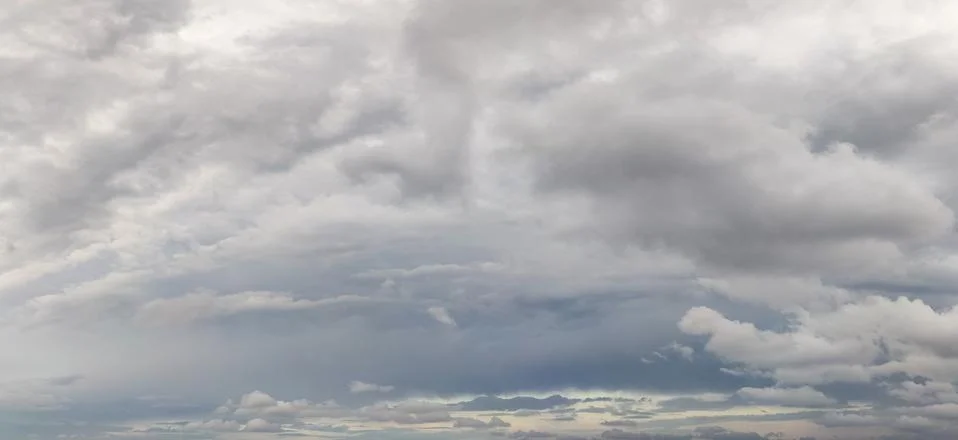 Stormy grey epic cloudscape dramatic sky panorama Stock Photos