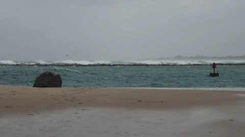 Stormy Inlet Stock Footage 143125631