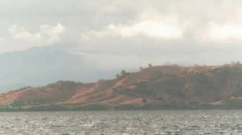 Stormy island Stock Footage 8989544