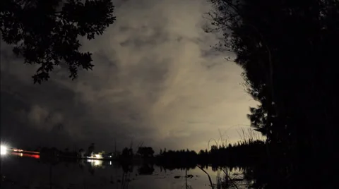 Stormy Lake Stock Footage 35483465