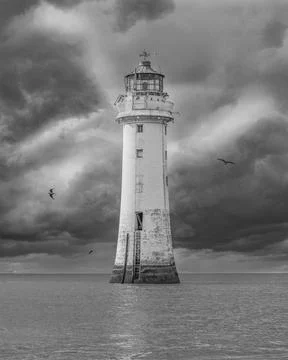 Stormy lighthouse Stock Photos