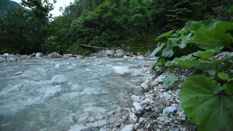 Stormy mountain river Video stock 151684885