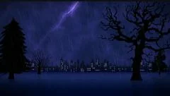 Stormy Night Animation Stock After Effects