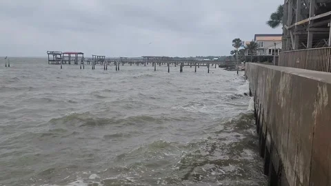 Stormy Ocean Bay Stock Footage 274037233