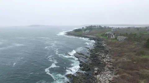 Stormy Ocean Cliff Stock Footage