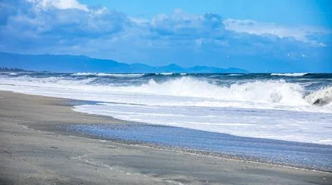 Stormy ocean scenery background An image of a stormy ocean scenery backgro... Stock Photos