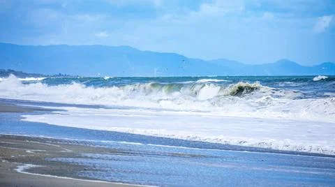 Stormy ocean scenery background An image of a stormy ocean scenery backgro... Stock Photos