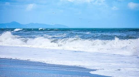 Stormy ocean scenery background An image of a stormy ocean scenery backgro... Stock Photos