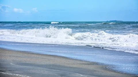 Stormy ocean scenery background An image of a stormy ocean scenery backgro... Stock Photos
