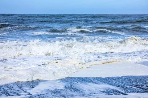 Stormy ocean scenery background An image of a stormy ocean scenery backgro... Stock Photos