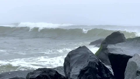 Stormy Ocean Waves Stock Footage 332683238