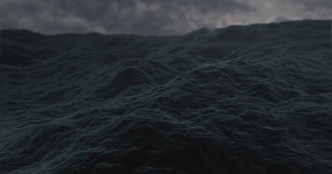 Stormy ocean, waves on rough sea or stormy ocean water Видео 78303905