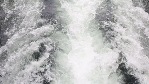 Stormy river behind the ship Stock Footage 75163550