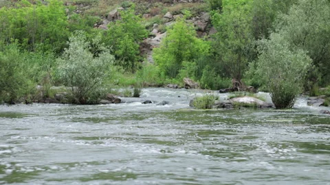 Stormy river flow shot 4K Stock-Footage 172311699